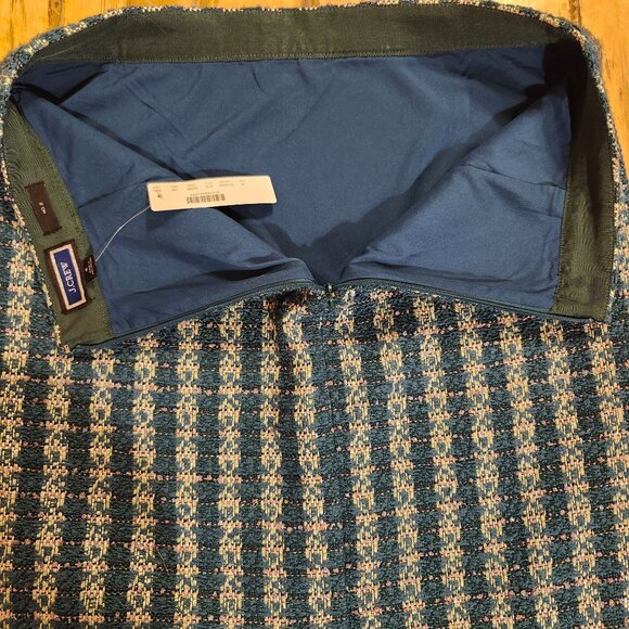 J.Crew Womens Tweed Pencil Skirt No. 2 Size 8 Plaid Wool Blend New With Tags - Picture 5 of 9